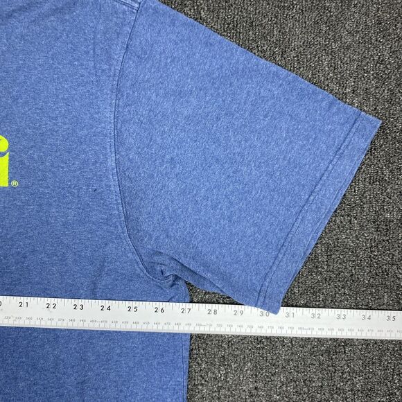 Carhartt T-Shirt Adult Blue Green Logo Work Wear Heavyweight Casual Size XL - Picture 5 of 5